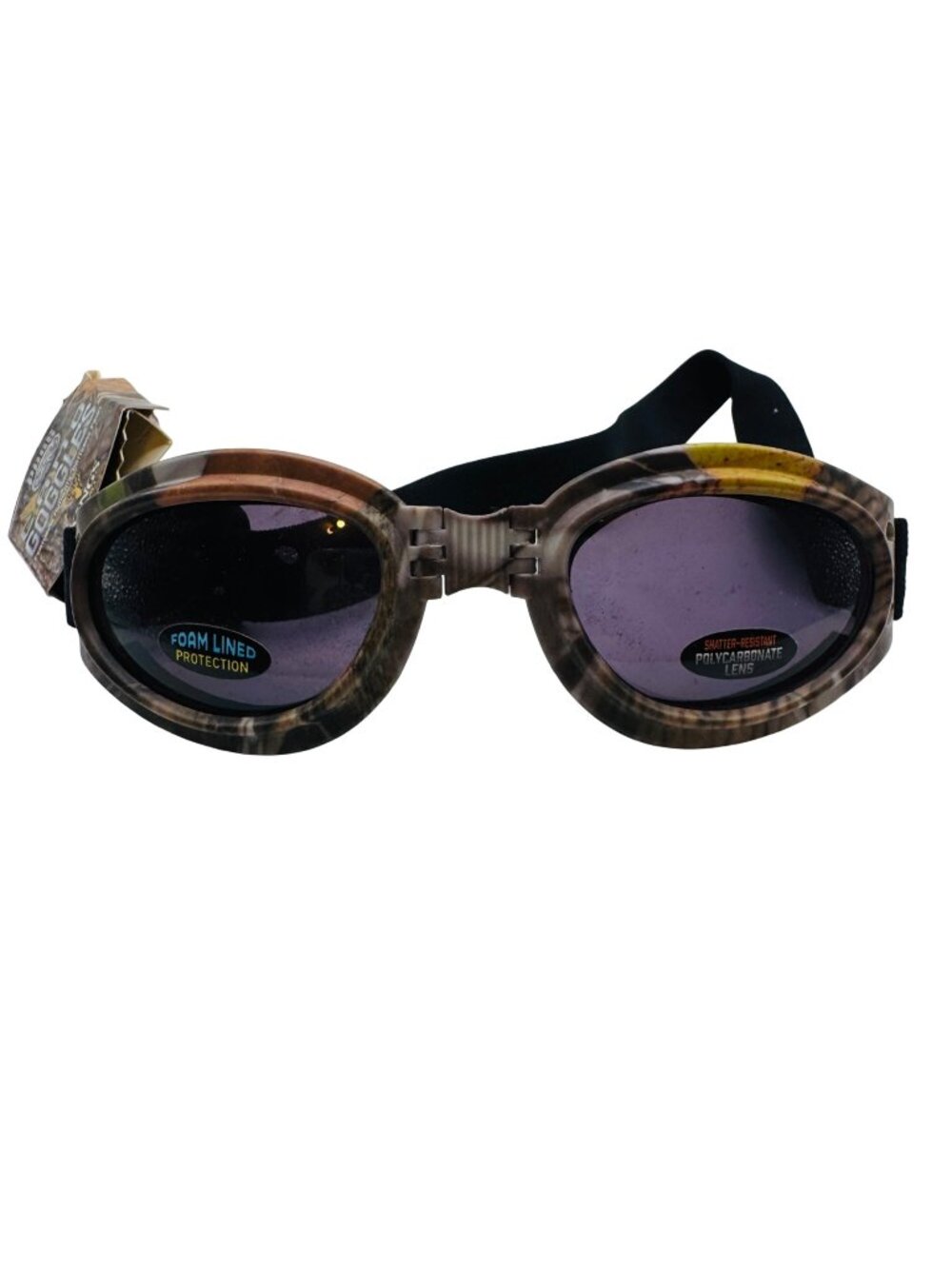 Pugs Camo Goggles With Foam Lined Protection Shatter-Resistant Polycarbonate